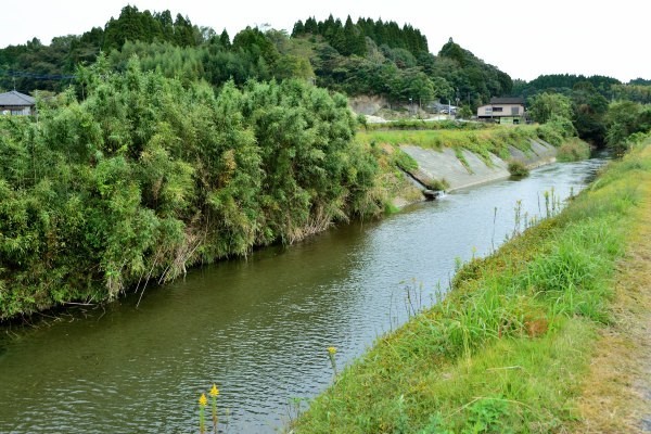 田園地帯を流れる川