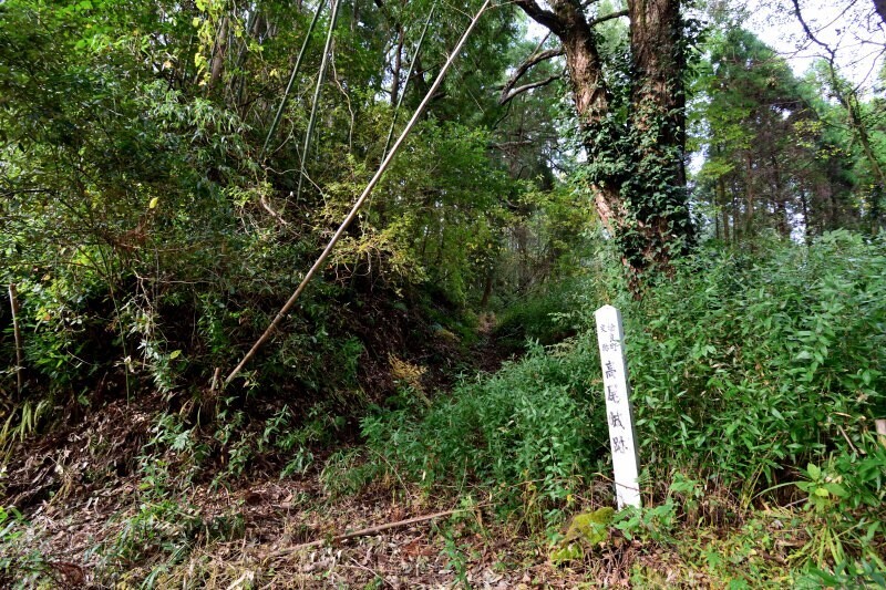 山城跡、標柱もある