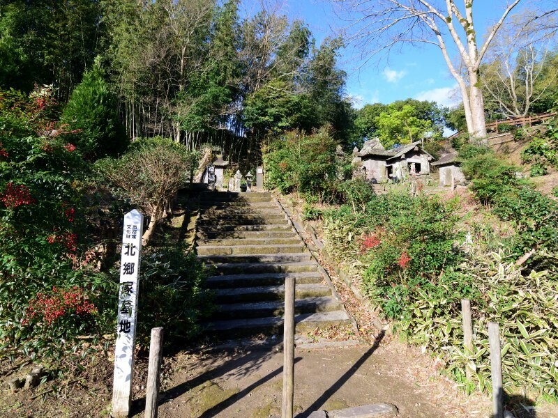 石段を登る