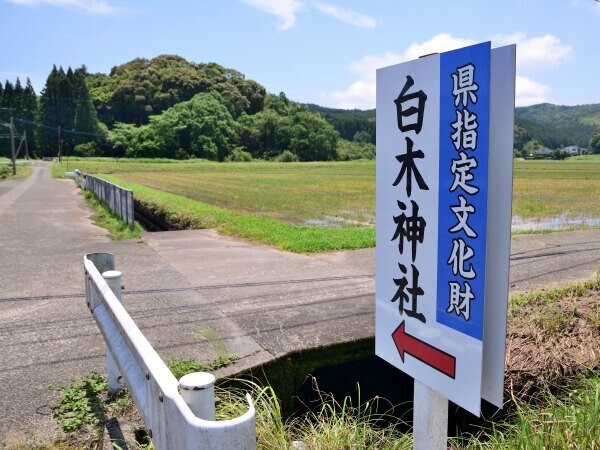 白木神社の看板