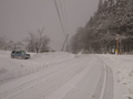 寺坂峠は吹雪だった