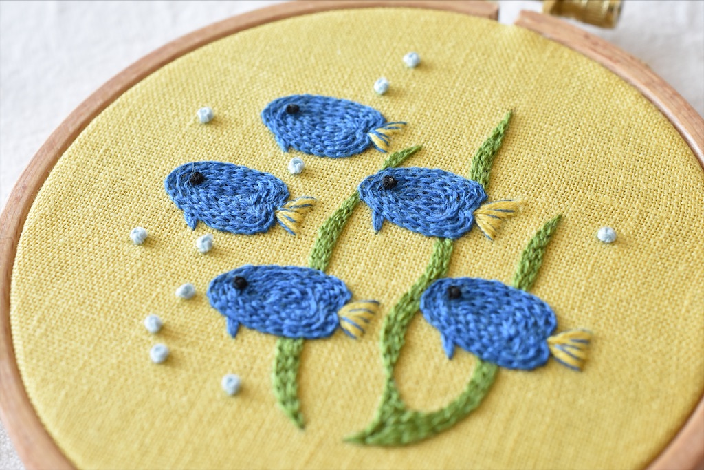 刺繍絵画[紫雲]作