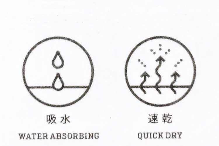 吸水速乾の機能素材