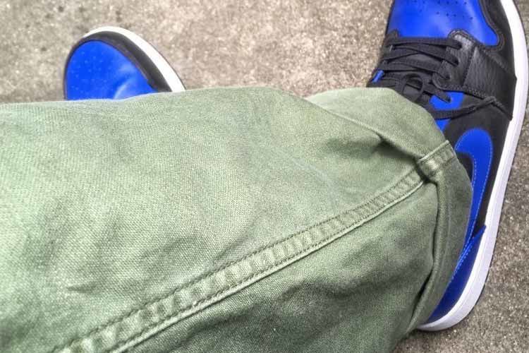 軍パンにジョーダン１のスポーツミックスコーディネート