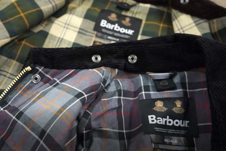 BARBOURの裏地はタータンチェツク