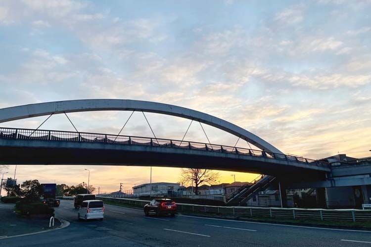 家の近くの大きな歩道橋