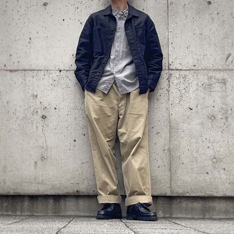 足元から服装を選んだフレンチワークコーディネート