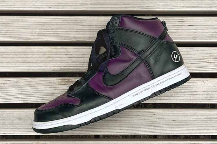 NIKEフラグメントダンクハイのワイン
