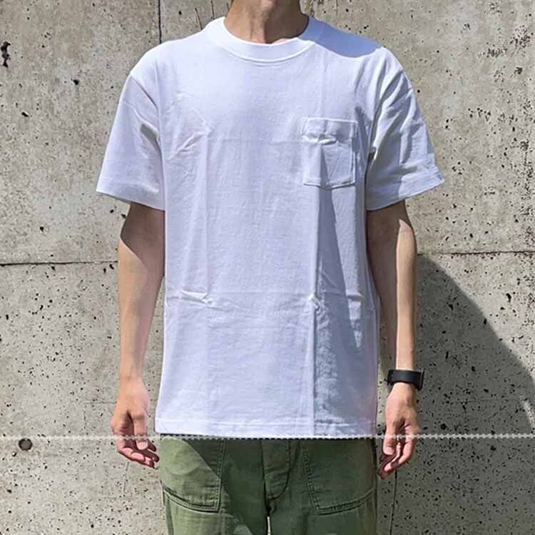 グンゼボディワイルドのTシャツ未洗い状態を正面から見たサイズ感