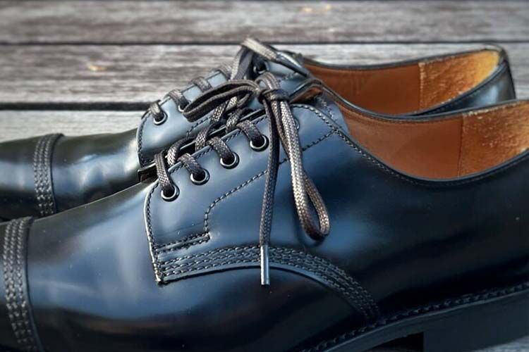 SANDERS サンダース ミリタリーダービー ネイビー 外羽根 革靴　27.5 SANDERS（サンダース） 1128 MILITARY DERBY SHOES 1128 ミリタリー