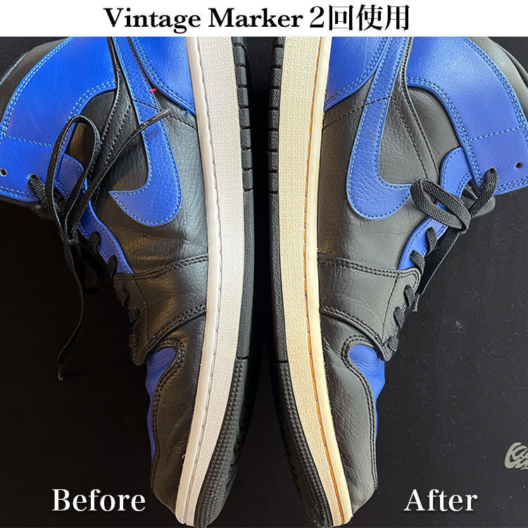 エアジョーダン1をヴィンテージ加工してみた｜黄ばみソール&ムラ染め