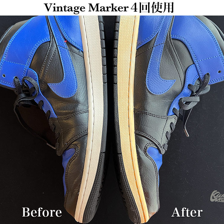 エアジョーダン1をヴィンテージ加工してみた｜黄ばみソール&ムラ染め