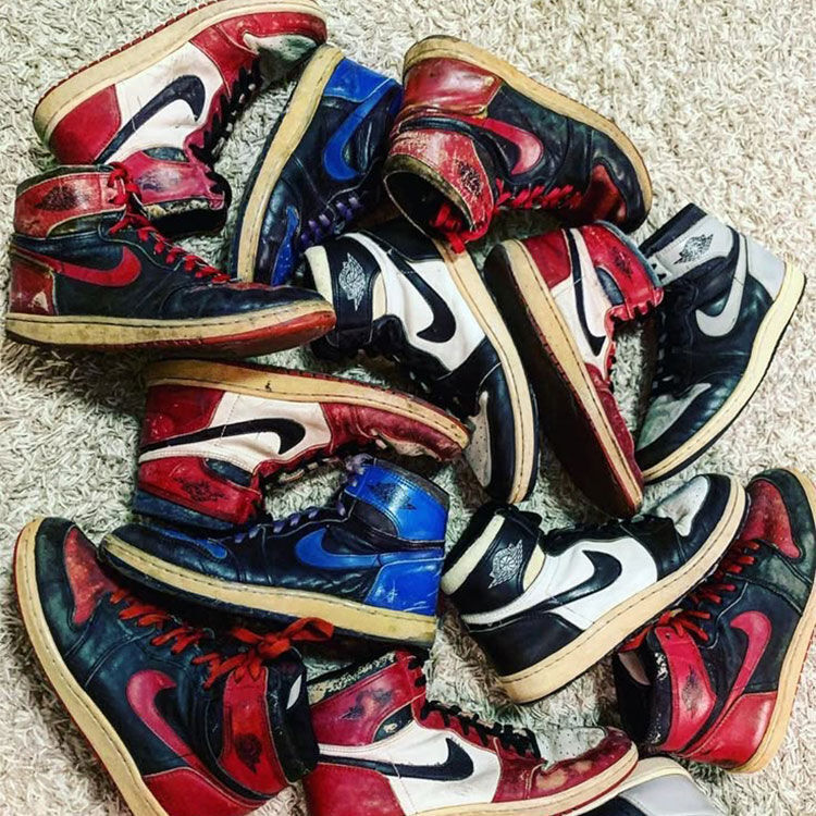 エアジョーダン1/Air Jordan1ビンテージ加工スニーカーbhkbdflA