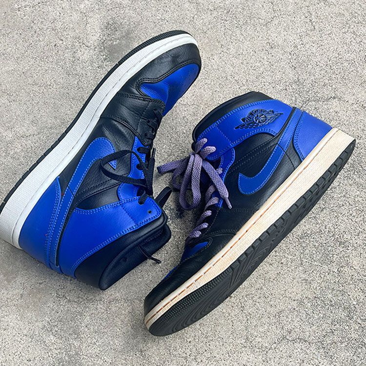 エアジョーダン1/Air Jordan1ビンテージ加工スニーカーbhkbdflA エアジョーダン1をヴィンテージ加工してみた｜黄ばみソール&ムラ染め