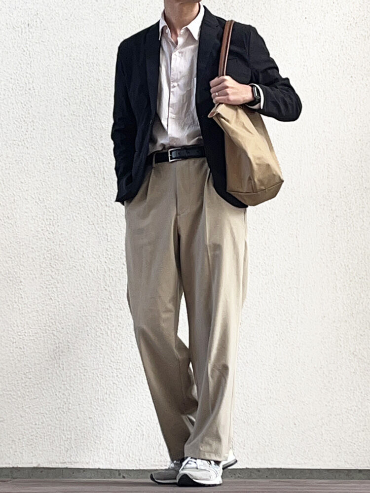 Giejacketのクラシックなカジュアルコーディネート