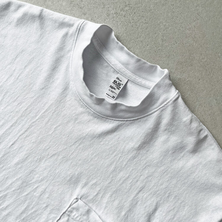 ロサンゼルスアパレルのTシャツのネックデザイン