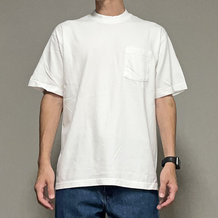 ロサンゼルスアパレルTシャツの未使用時フロントから見たサイズ感