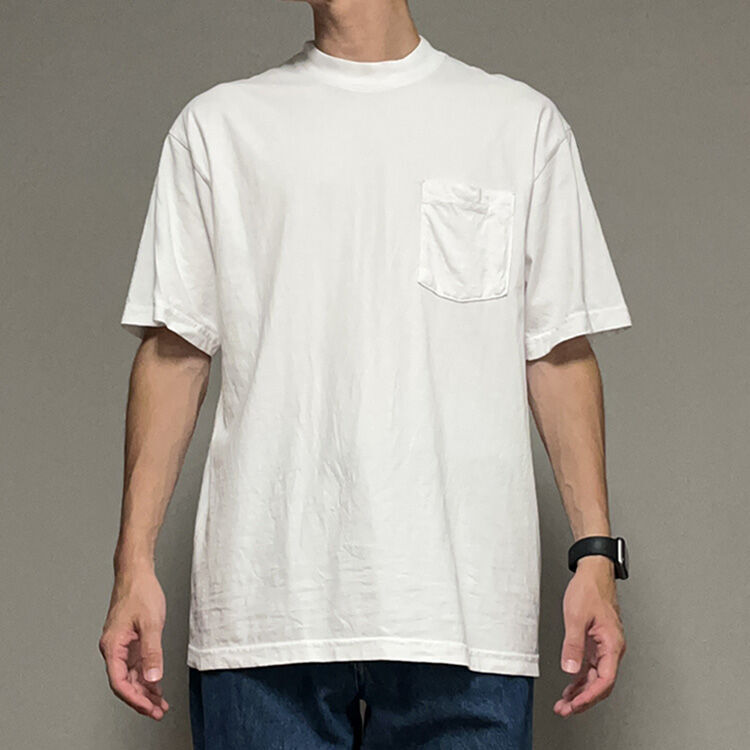 ロサンゼルスアパレルのTシャツを3回洗濯した状態