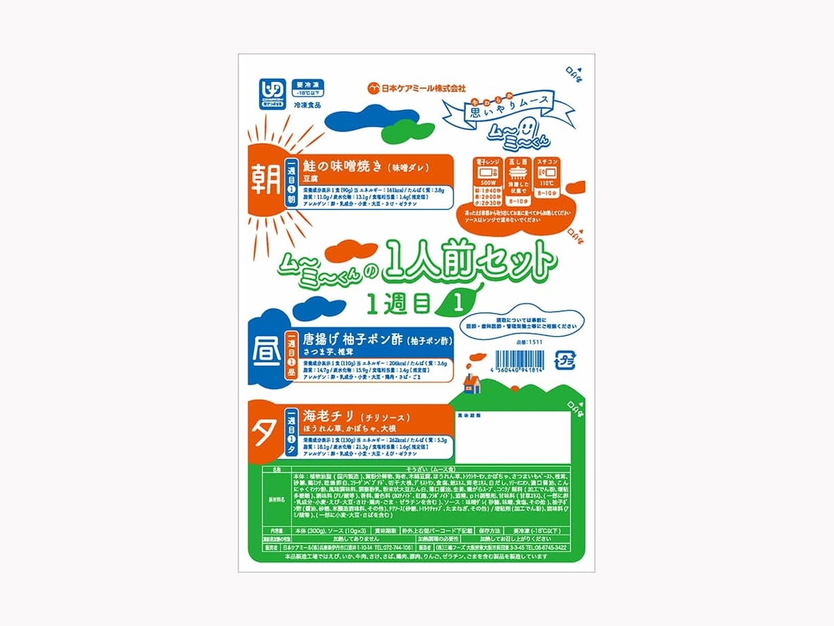 1人前セット1週目の１パッケージデザイン