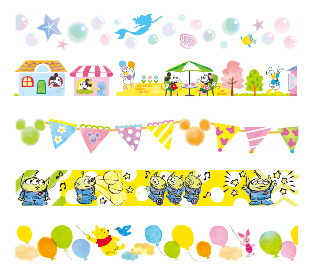 数量限定です デコレーションテープ ワイドデコラッシュ ディズニーコレクション第2弾です 本と文房具とスグレモノ