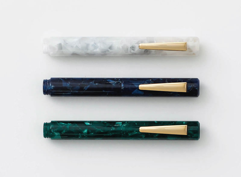 緑色マーブル万年筆 峰万年筆・マーブルグリーン Fountain Pen | ワンチャーペン Wancher