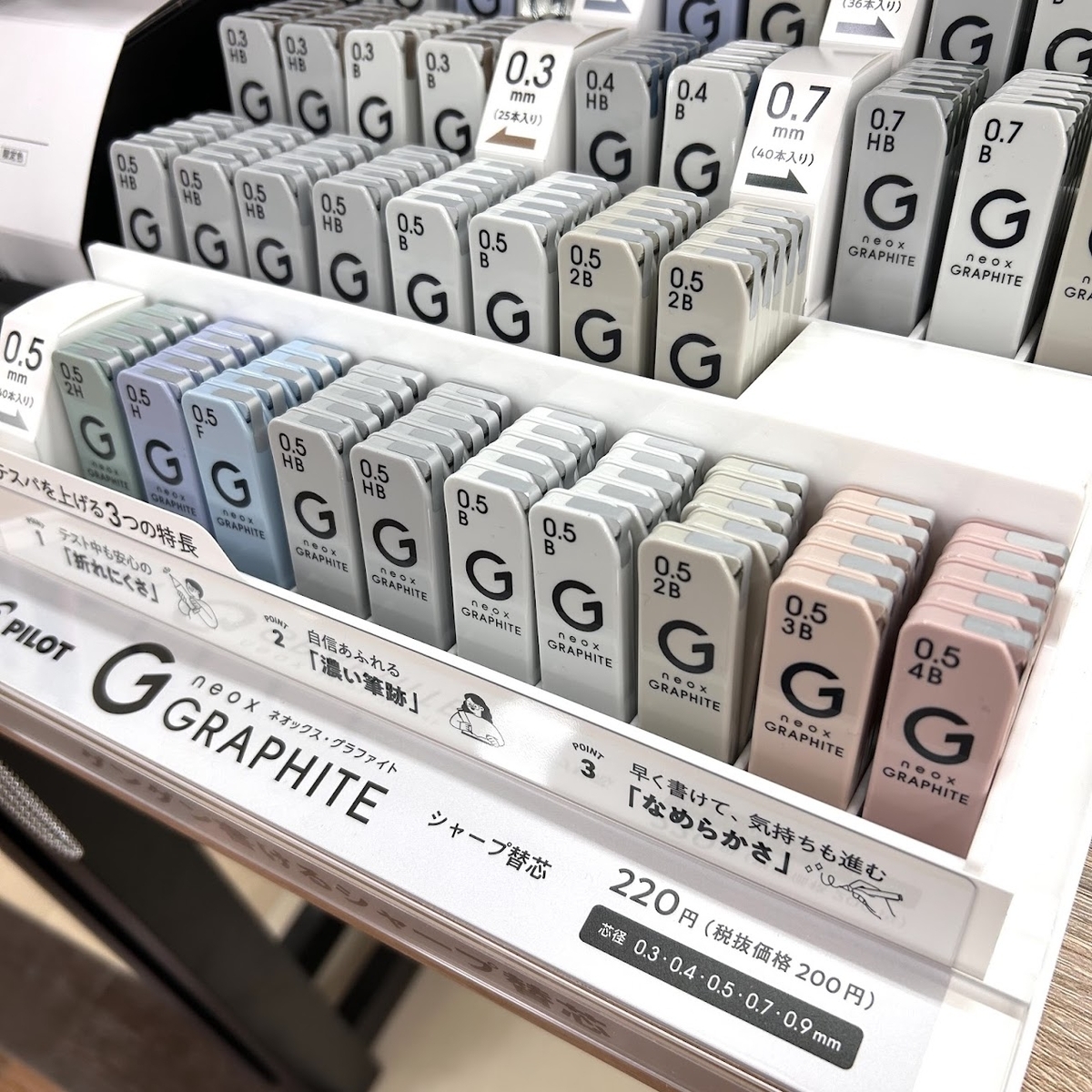 リニューアルしたシャー芯！「ネオックス・グラファイト」新しい