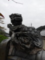 金剛城寺　塀の鬼瓦
