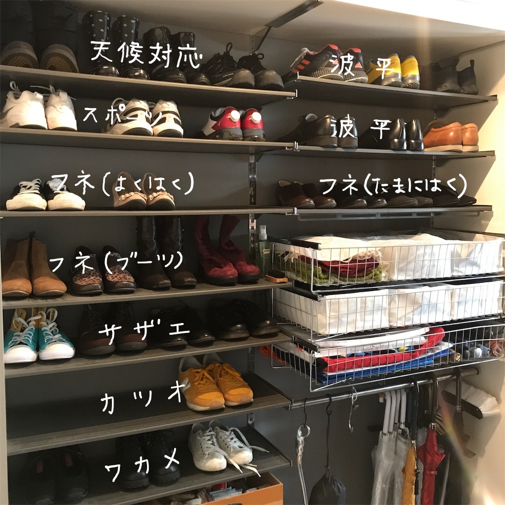 ５人家族の玄関収納 ダイソーシューズケースとikeaで数が多くてもすっきり見せよう 無印良品大好きフネの悩めるシンプル生活