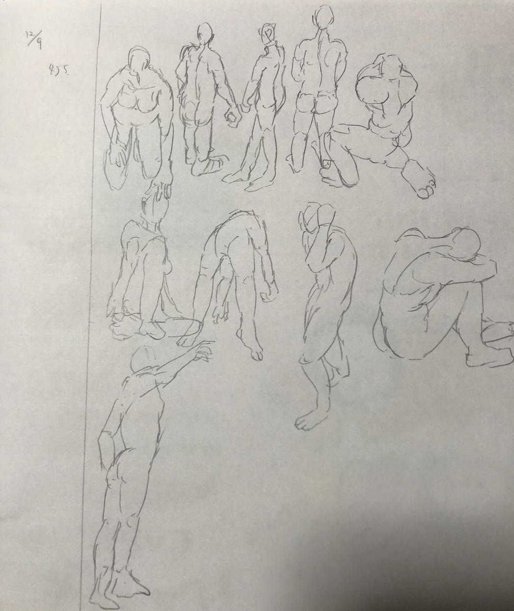 クリスタの濃い鉛筆で全部描いた+バケツ塗り失敗ログ - 親の介護をし