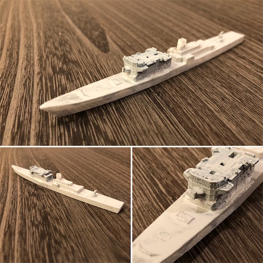 3Dプリンティングモデル 雑感（その5:「たちかぜ」級護衛艦の
