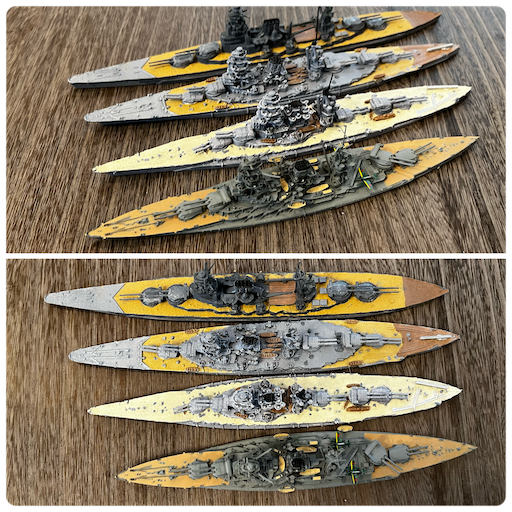 八八艦隊の近代化：架空艦の妄想上書き - 相州の、ほぼ週刊、1:1250