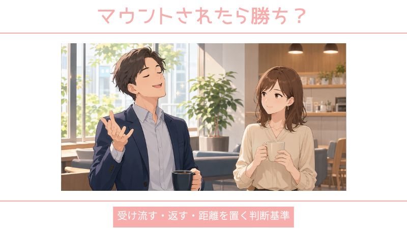 マウントされたら勝ち？受け流す・返す・距離を置く判断基準