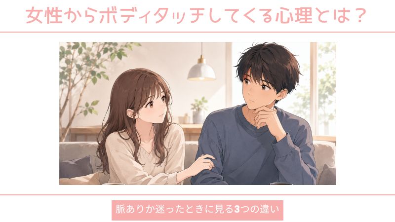 女性からボディタッチしてくる心理とは？脈ありか迷ったときに見る3つの違い