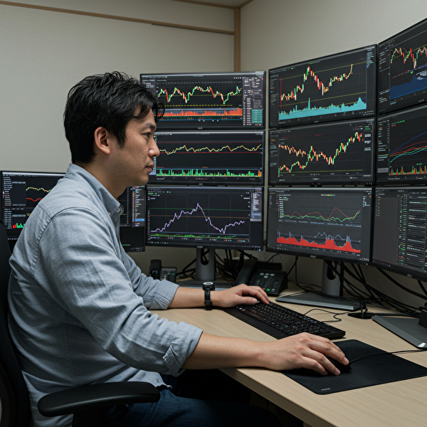 トレードに集中するFXユーザー