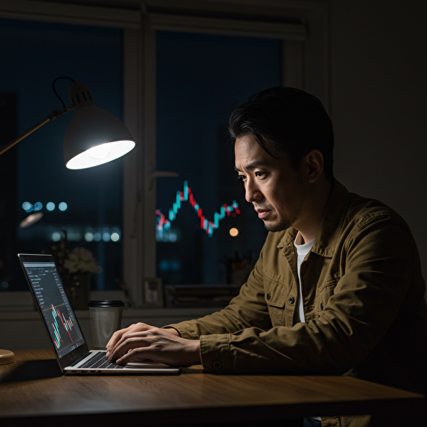 勝率は高いのに負けている理由に悩むFX初心者の日本人男性