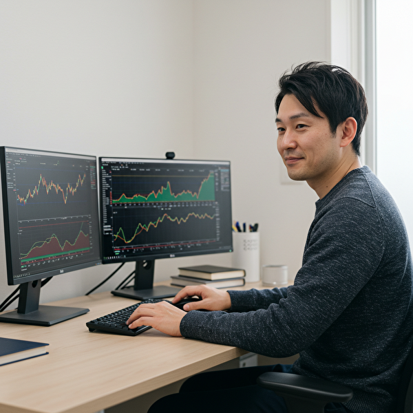 ボリンジャーバンドの活用方法を理解し、自信を持ってチャートを見つめる日本人FXトレーダー