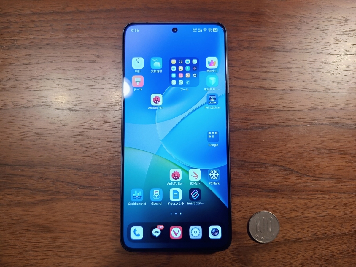 iqoo neo11の正面,ディスプレイ