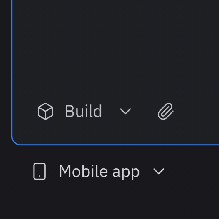 Replit Mobileのアプリ作成メニュー