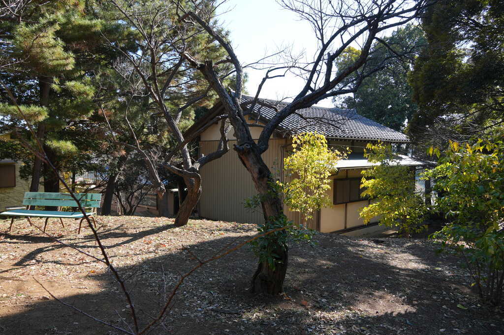 大野町天神神社境内左奥のスペースから社殿