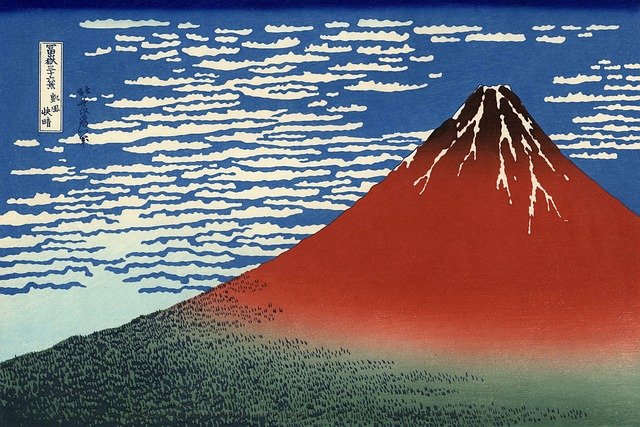 富士山の絵画