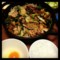今夜は鳥すき(´¬｀) ネギが旨い、春菊も旨い。