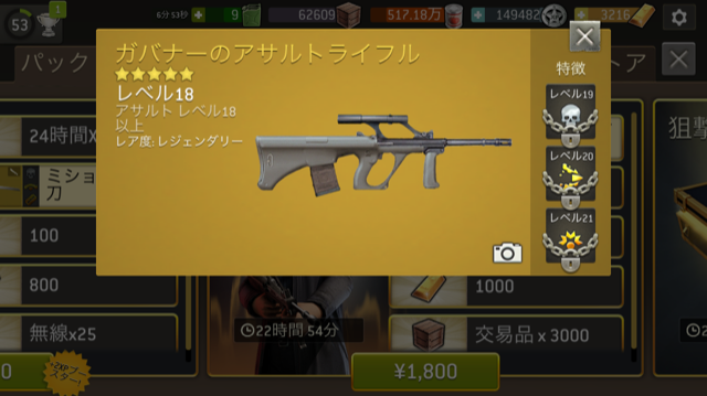 ガバナーのアサルトライフル