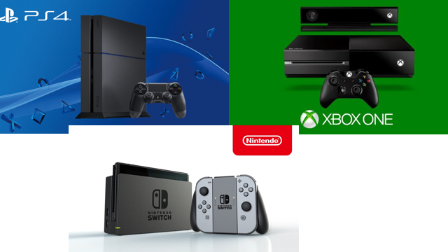 今年の、米日英仏独などでのPS4、スイッチ、XBOXONEの販売状況は