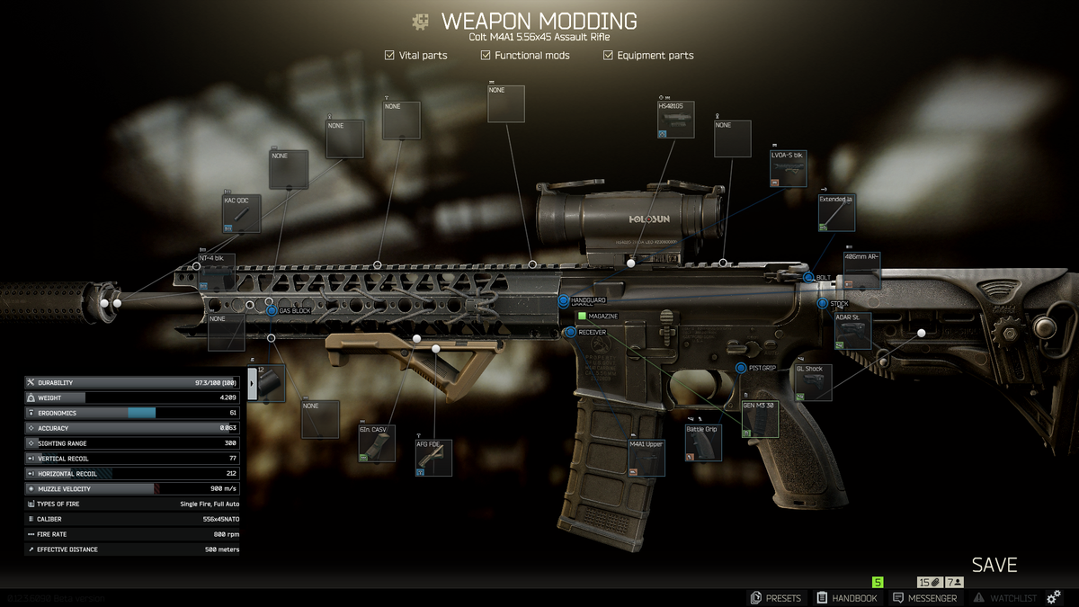 M4 MWS GBBタルコフ ADAR風カスタム M4 でっぱっ MWS GBBタルコフ ADAR風カスタム