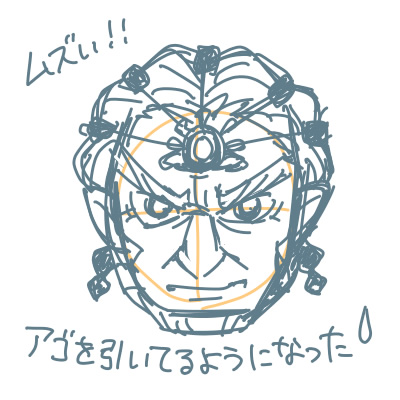 下手くそな大人の顔の描き方（ゼルダの伝説よりガノンドロフ）