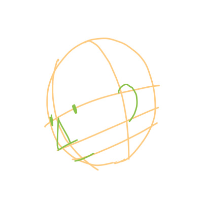 カンタンに絵が上達する、斜め向き顔の描き方1（ピーチ姫）