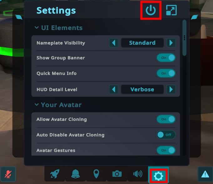 VRChatの電源の切り方