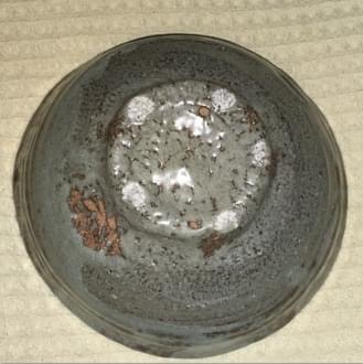 【清水卯一造】蓬莱掛分釉裂茶碗　重要無形文化財保持者　人間国宝　蓬莱窯 清水卯一造】蓬莱掛分釉裂茶碗 重要無形文化財保持者 人間国宝