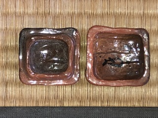 赤楽 香合 円能斎花押 - お茶を身近に楽しむ