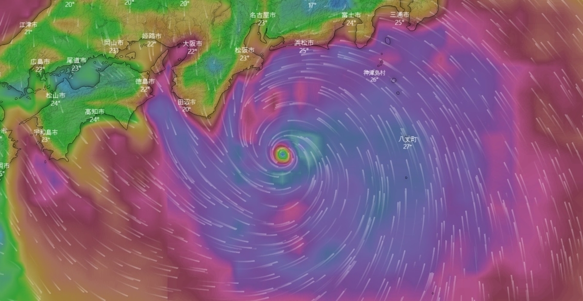 Windy　台風19号